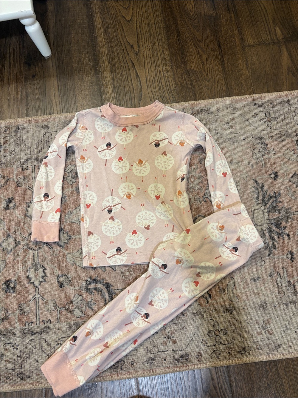 Hanna Andersson Light Pink Ballerina Print Pajama Set